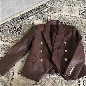 BCBG Brown Double-Breasted Women's Blazer